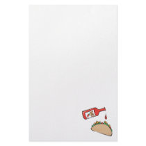 taco with hot sauce customized stationery
