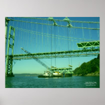 Tacoma Narrows Bridge Construction Print
