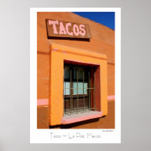 Tacos ~ La Paz, Mexico ~ Travel Poster