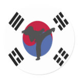 Tae Kwon Do Kicker female Stickers