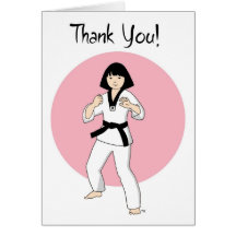 Tae Kwon Do Princess Thank You Cards