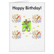 Taekwondo Birthday Card - Girls
