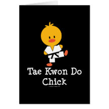 Taekwondo Chick Greeting Card