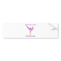 Taekwondo Girl Bumper Sticker