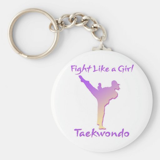 Taekwondo Girl Keychains