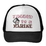 tagged to a marine hat