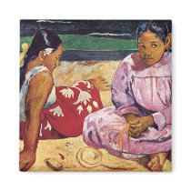 Tahitian Women on the Beach, Paul Gauguin Refrigerator Magnets