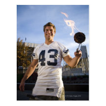 tailgate party before a football game postcards