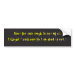 Tailgater Bumper Sticker Template bumper stickers