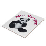 Tailles de la tuile d'étreinte de panda (2) carreaux en céramique