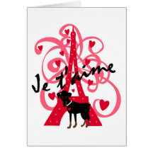 T'aime de Je Cartes De Vœux