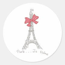 T'aime de Paris… Je Autocollants