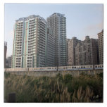 Taipei Metro train approaching Hongshullin Tiles