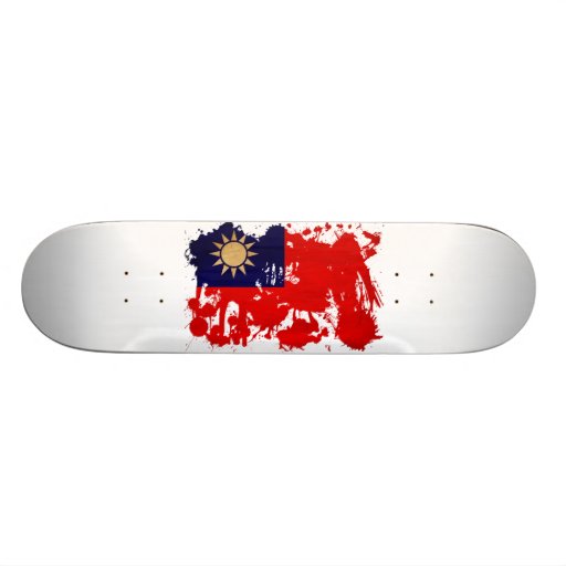 Taiwan Flag Skate Boards