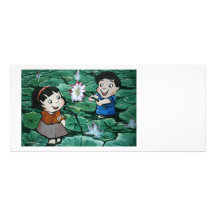 Taiwanese children in lily pond rack cards