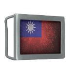 Taiwanese Flag Rectangular Belt Buckles