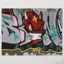 Taiwanese graffiti, Taipei, Taiwan Full Color Flyer