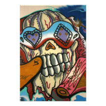 Taiwanese graffiti, Taipei, Taiwan Photographic Print