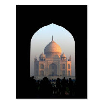 Taj Mahal In Light of Dawn India Photo Postcard