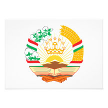 Tajikistan Coat of Arms Custom Invitation