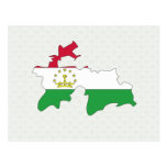 Tajikistan Flag Map full size Post Cards