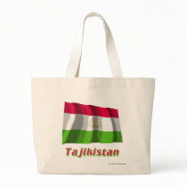 Tajikistan Waving Flag with Name Bag