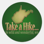 Take a Hike...WVState Round Stickers