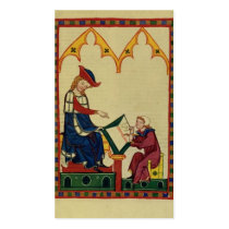 Take a letter- Medieval secretary Business Card Template