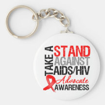 Take a Stand Against AIDS HIV Keychains