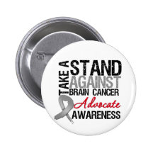 Take a Stand Against Brain Cancer Pinback Button