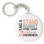 Take a Stand Against Uterine Cancer keychains