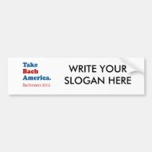 Take Bach America with Bach Bumper Stickers