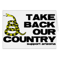 take back our country greeting cards