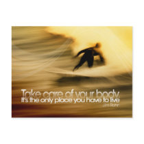 Take Care of Body Motivational Postcard