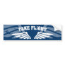 Take Flight Aviation Wings Bumper Stickers