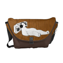 take it easy polar bear stereo commuter bag
