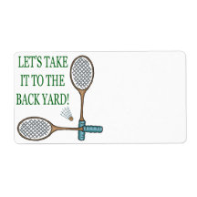 Take It To The Back Yard Custom Shipping Labels