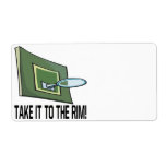 Take It To The Rim Shipping Label