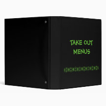 Take Out Menu Binder