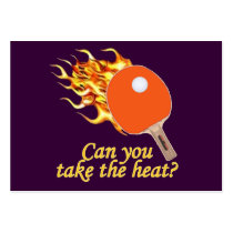 Take the Heat Flaming Ping Pong Business Card
