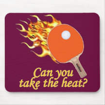 Take the Heat Flaming Ping Pong Mouse Mats