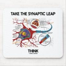 Take The Synaptic Leap Think (Neuron / Synapse) Mouse Pad