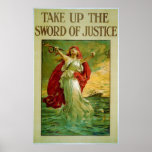 Take Up the Sword of Justice by Bernard Partridge posters