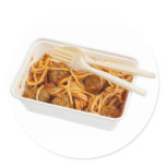 Takeaway meatball spaghetti sticker