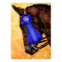 Taking Home the Blue (Horse) ACEO Art Cards Business Card Templates