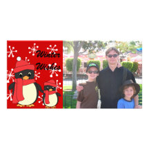 Taking Little Penguin for a Walk Photo Card