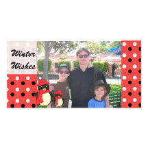 Taking Little Penguin for a Walk Photo Card Template