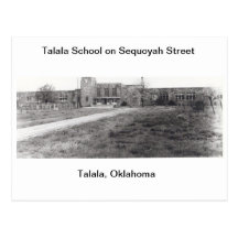 Talala School on Sequoyah Street Postcard