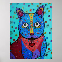 Talavera Cat painting Posters