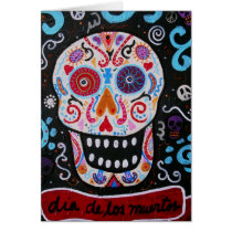 TALAVERA SKULL DIA DE LOS MUERTOS GREETING CARDS